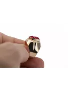 Prsten vinobraní šperky Ruby Original Vintage 14K produkt s růžovým zlatem VRC296r